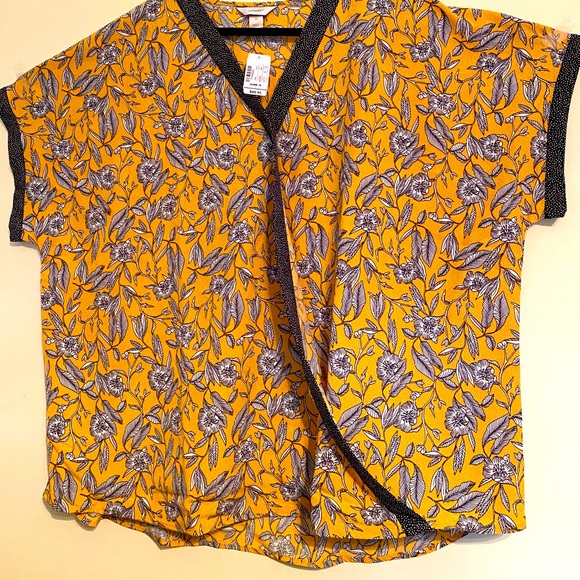 Christopher & Banks Tops - Christopher & Banks yellow and black blouse